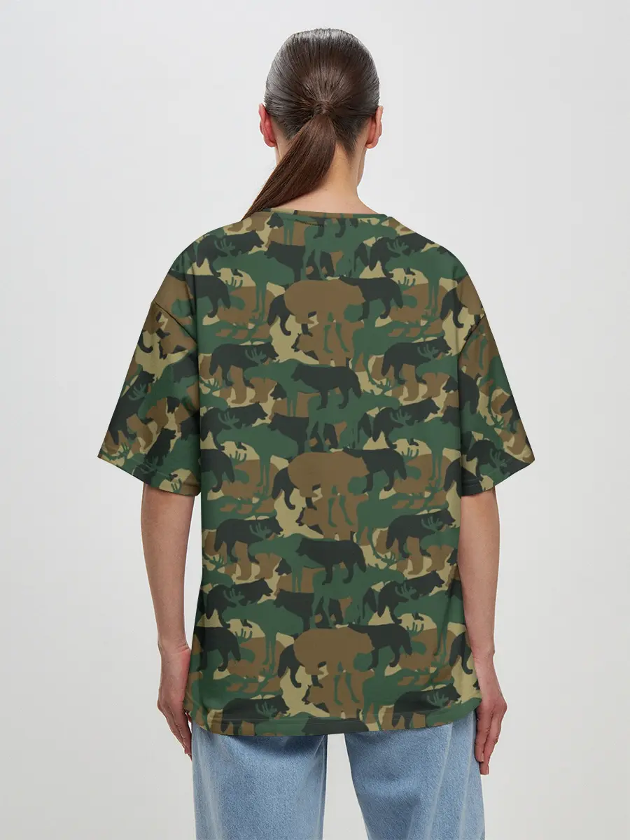 Женская футболка оверсайз / Охотник