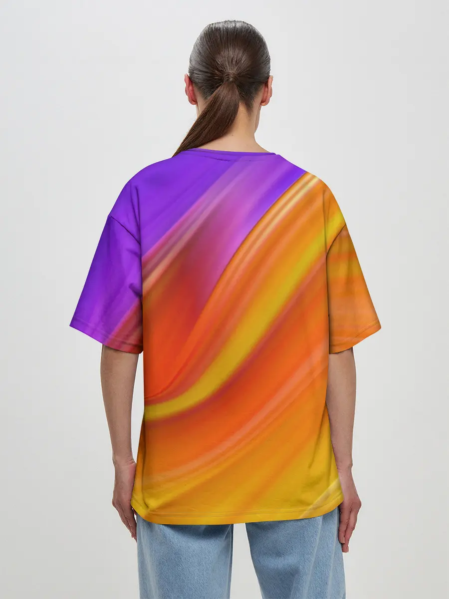 Женская футболка оверсайз / Единорог | Unicorn | Rainbow
