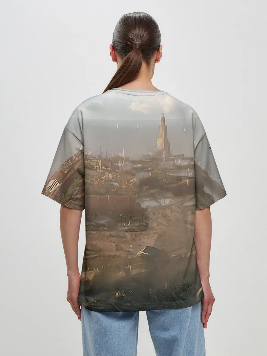 Женская футболка оверсайз / Байек на коне