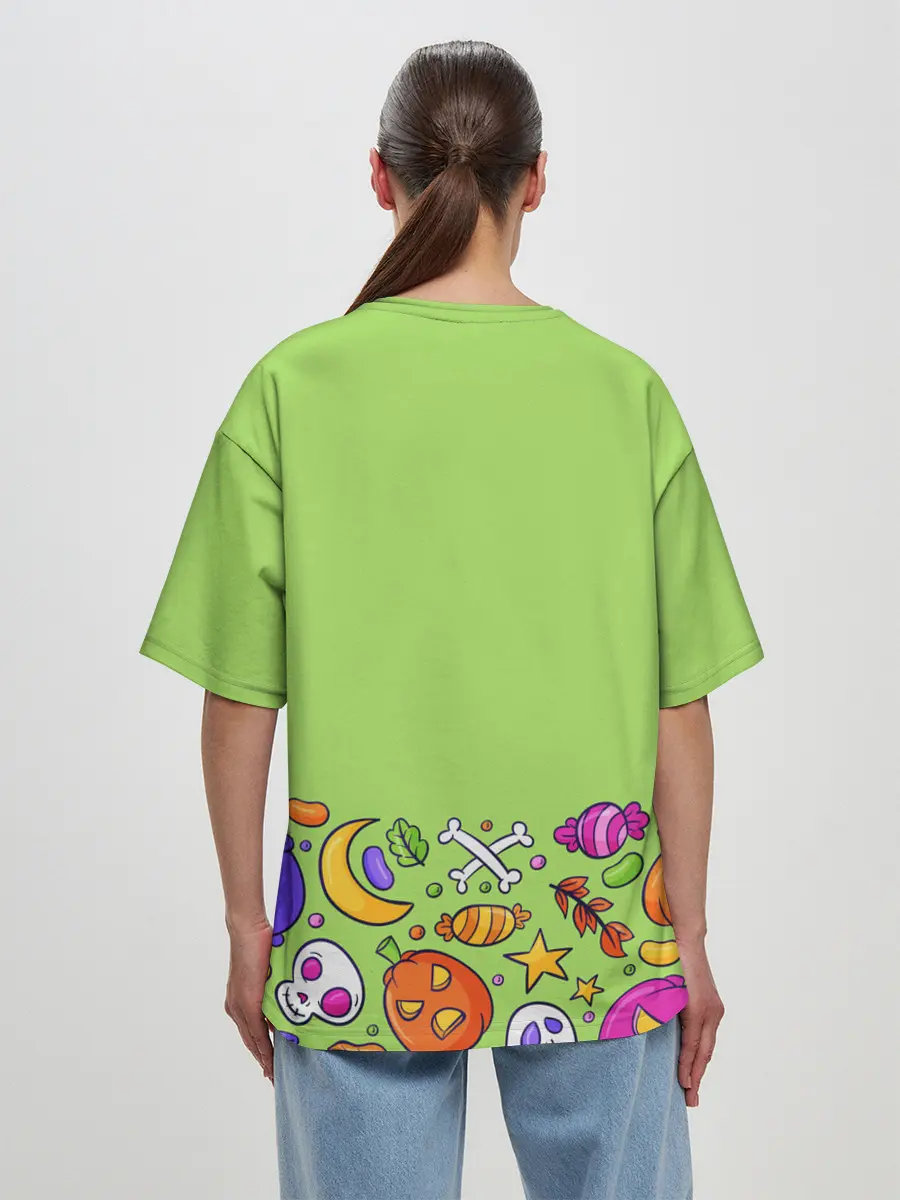 Женская футболка оверсайз / Halloween art