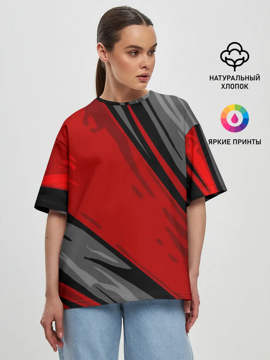 Женская футболка оверсайз / Сиомбиотический стиль