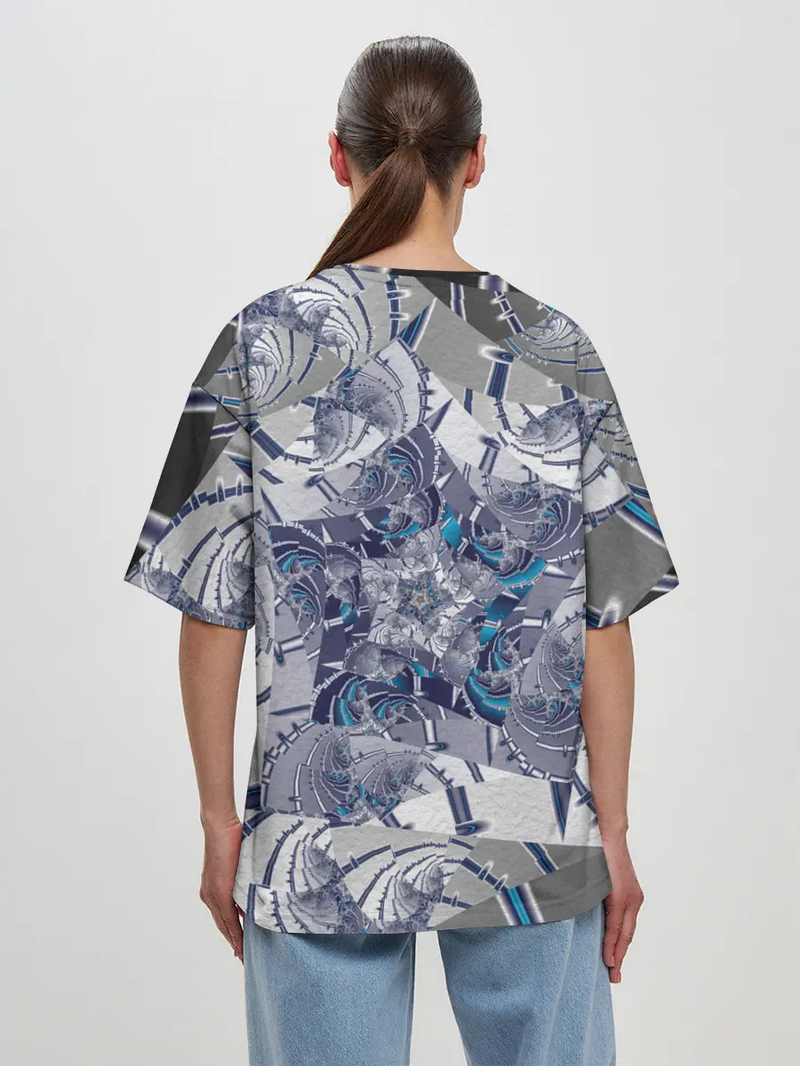 Женская футболка оверсайз / Абстракция 499