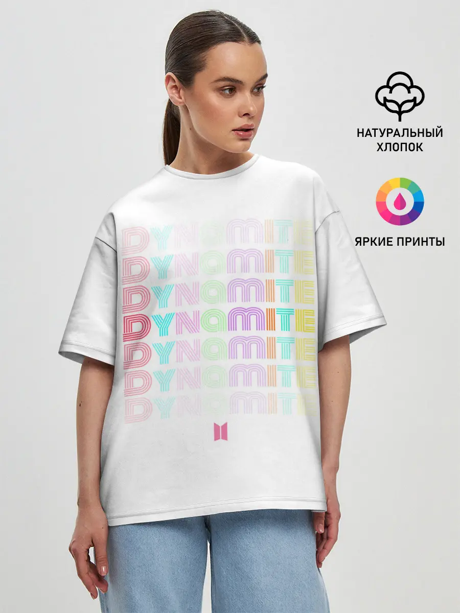 Женская футболка оверсайз / DYNAMITE | BTS ver.2