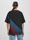 Женская футболка оверсайз / BMW STRIPE