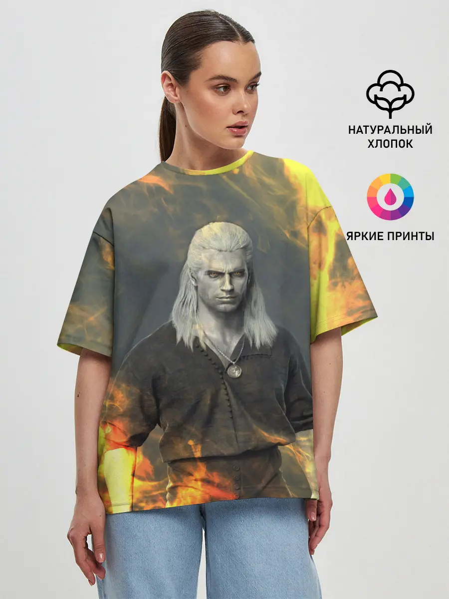 Женская футболка оверсайз / ГЕРАЛЬТ ВЕДЬМАК