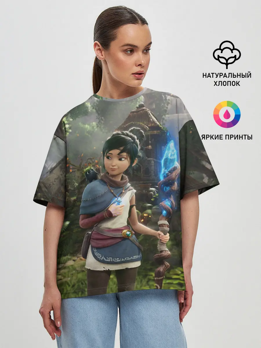 Женская футболка оверсайз / Кена и Мост Духов