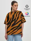 Женская футболка оверсайз / Тигровый Камуфляж
