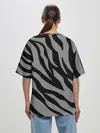Женская футболка оверсайз / Камуфляж Зебра