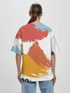 Женская футболка оверсайз / Цветные пятна, мазки кистью