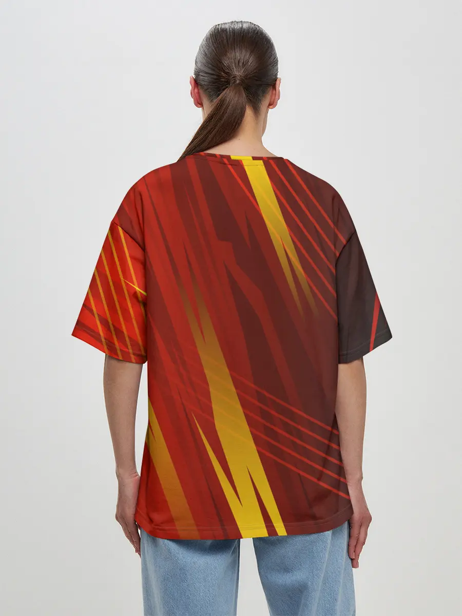 Женская футболка оверсайз / Red sport style