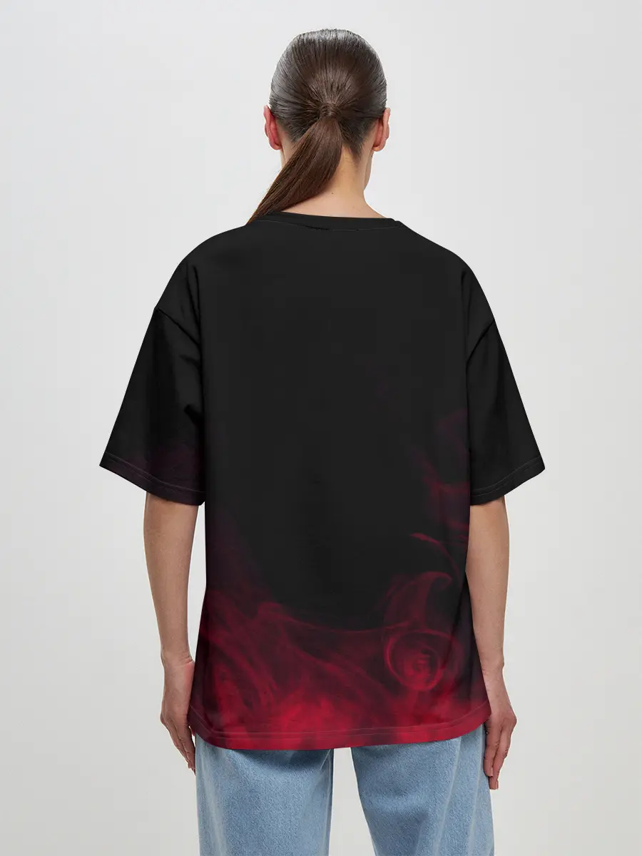 Женская футболка оверсайз / 5FDP | RED SMOKE