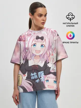 Женская футболка оверсайз / Chika-Fujiwara