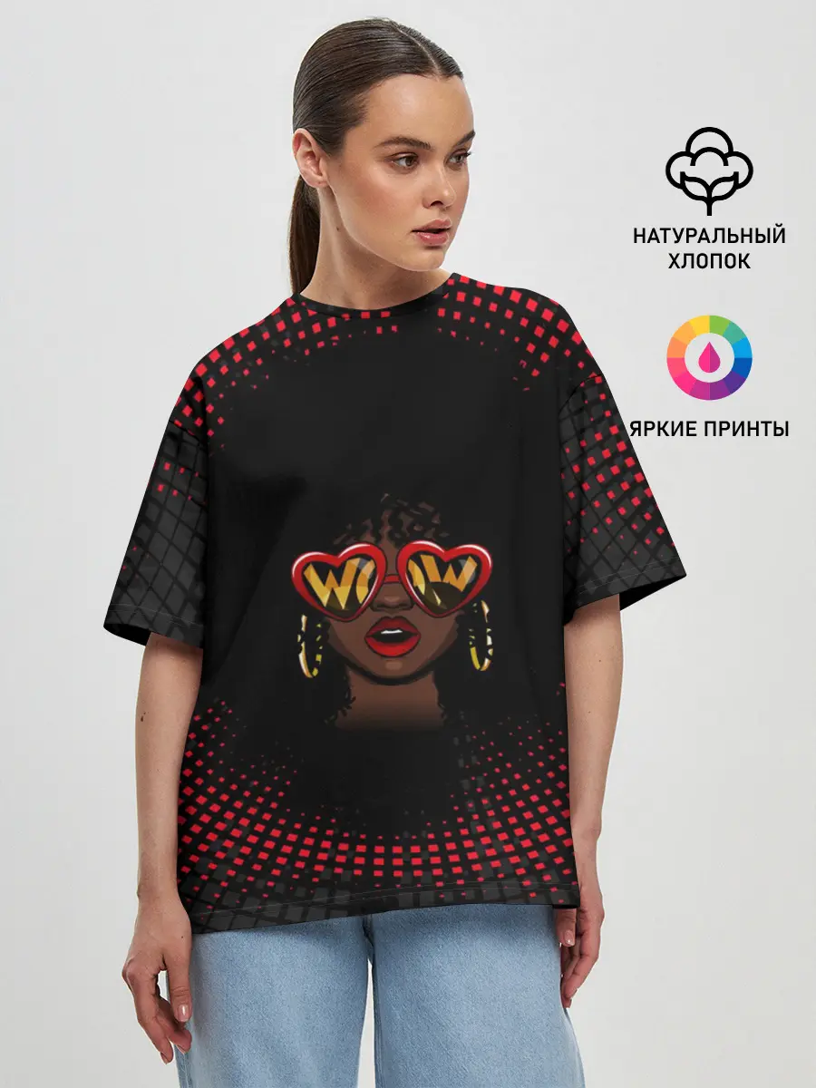 Женская футболка оверсайз / Поп-дива