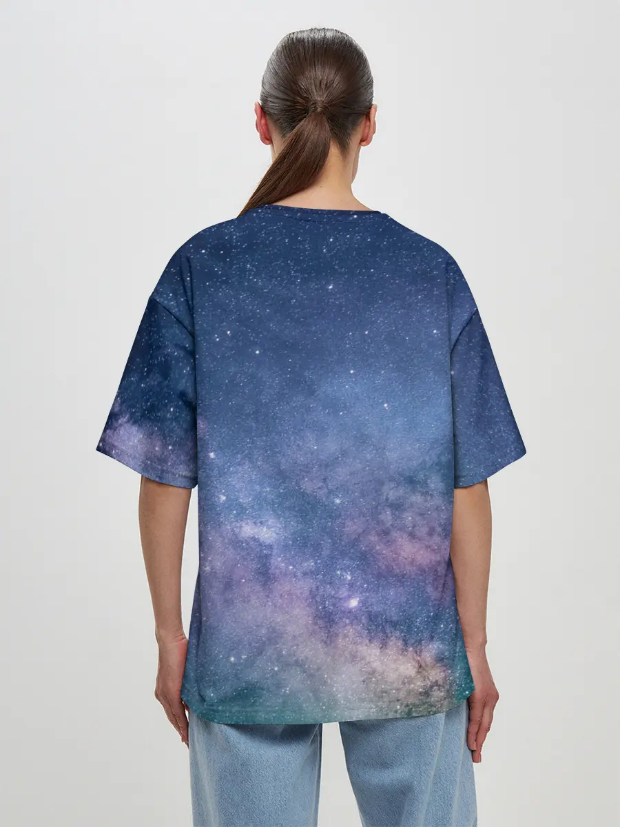 Женская футболка оверсайз / Космос