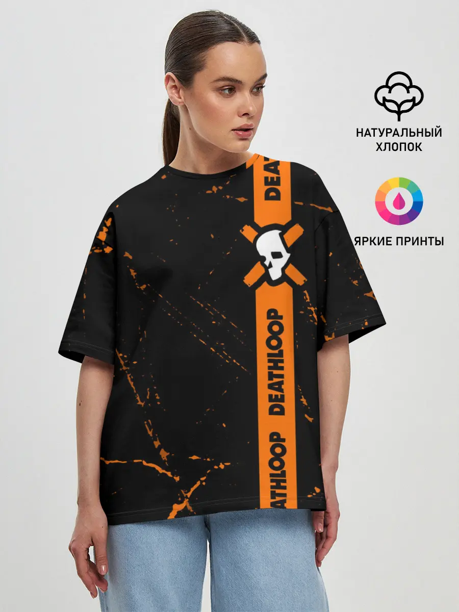 Женская футболка оверсайз / Deathloop - Grunge
