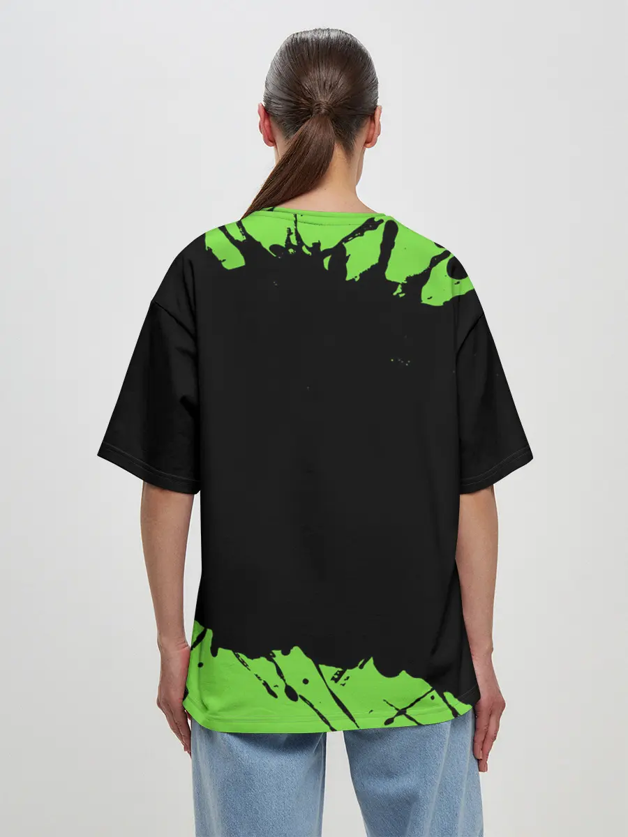 Женская футболка оверсайз / Поп Ит / Симпл Димпл - Краска