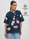 Женская футболка оверсайз / Веточки сакуры