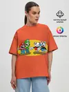 Женская футболка оверсайз / CupHead x Mario