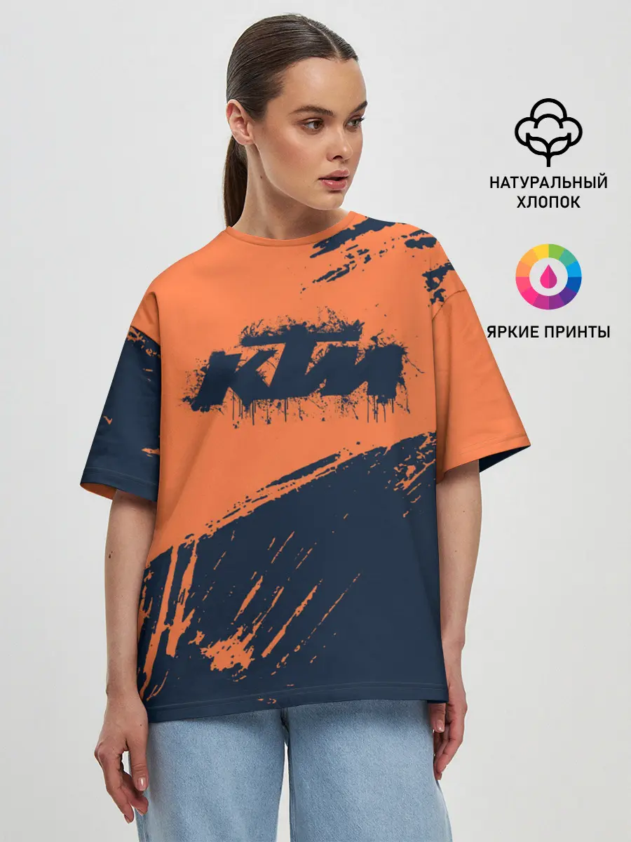 Женская футболка оверсайз / KTM | ГРАНЖ