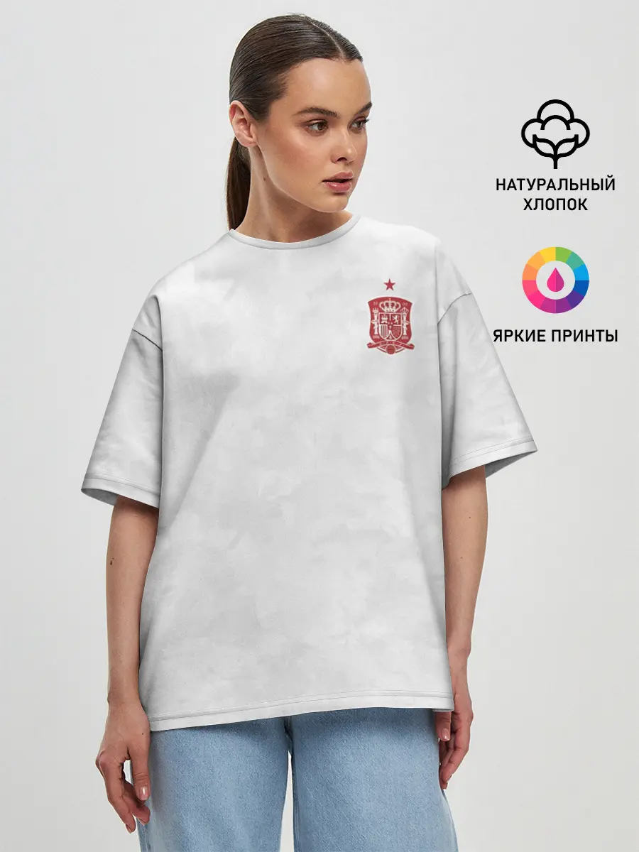 Женская футболка оверсайз / форма сборной Испании