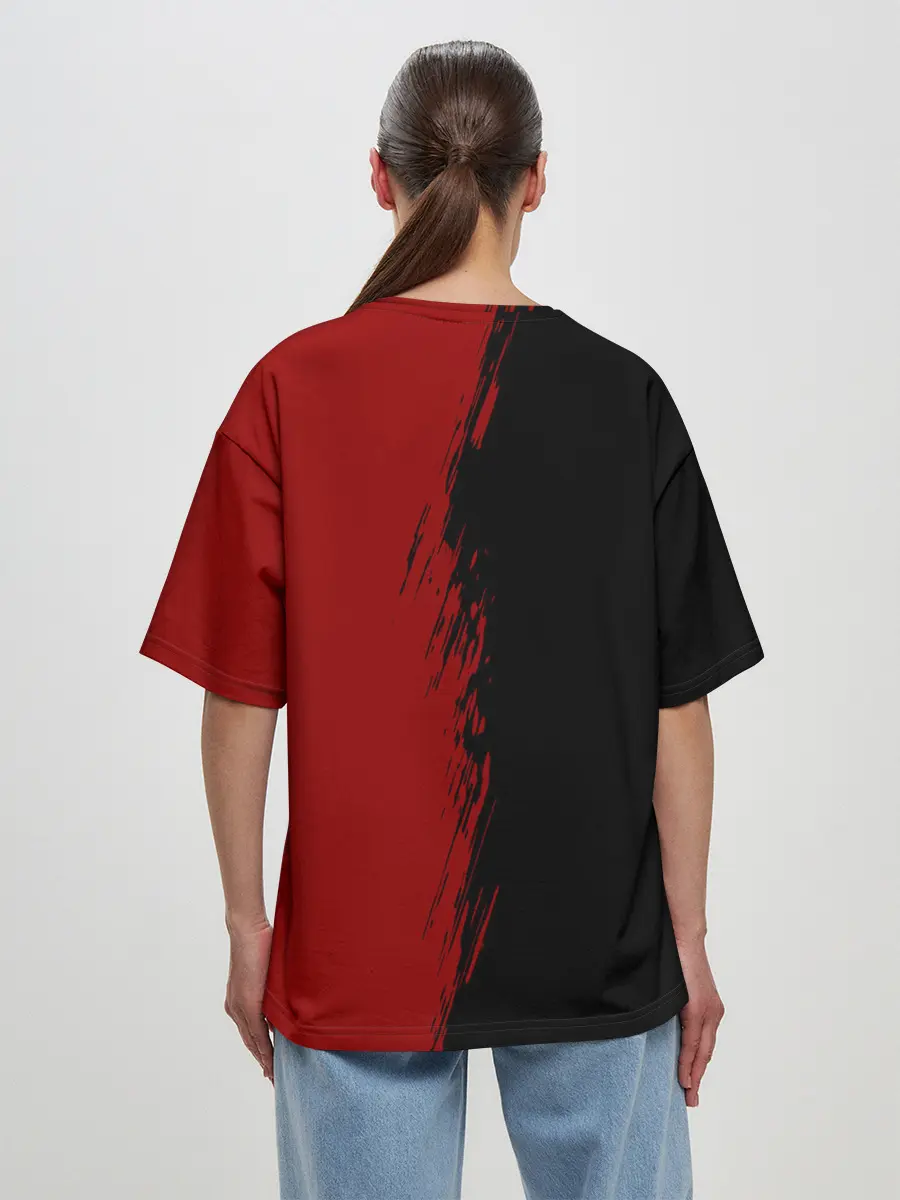 Женская футболка оверсайз / Аста | Юно Чёрный клевер