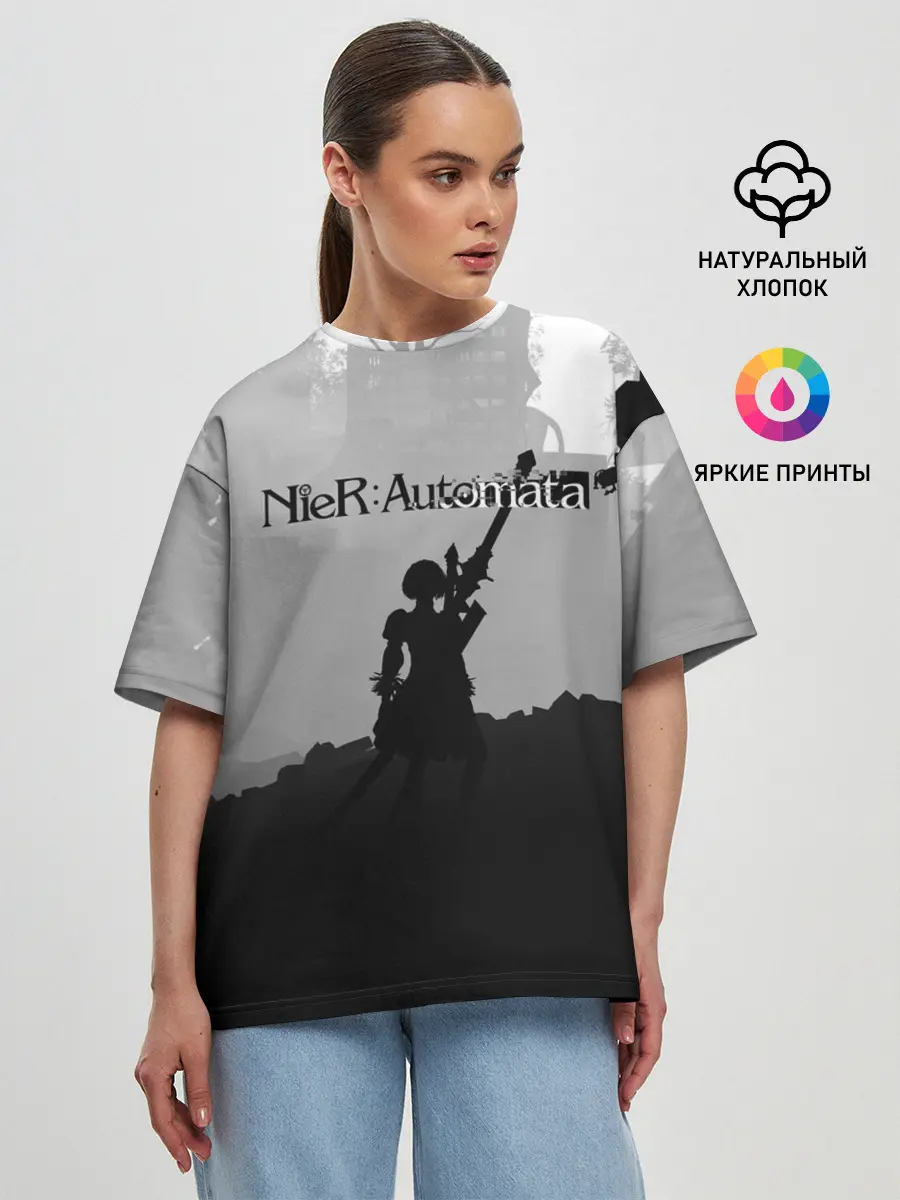 Женская футболка оверсайз / Nier Automata