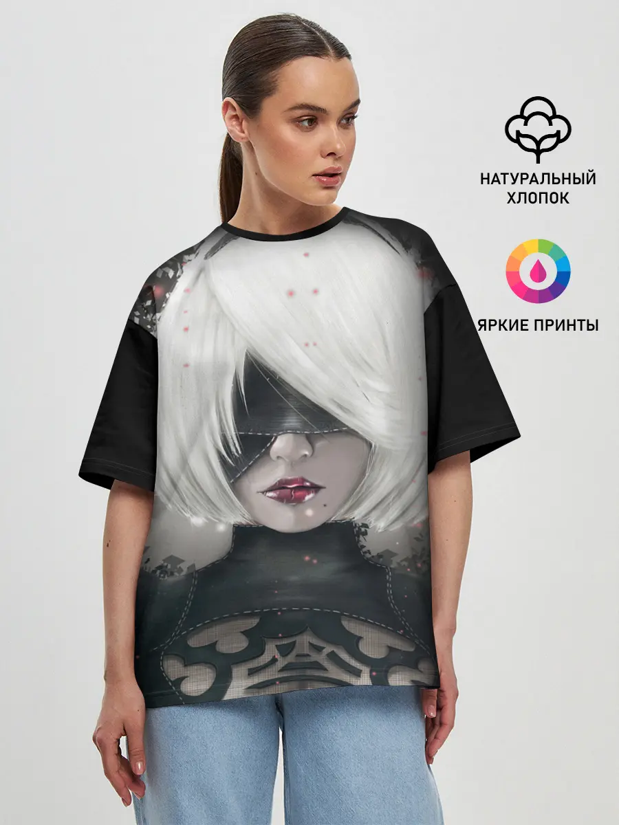 Женская футболка оверсайз / YoRHa | Nier