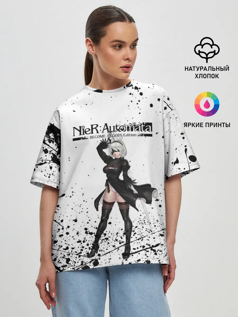 Женская футболка оверсайз / Nier Automata | YoRHa
