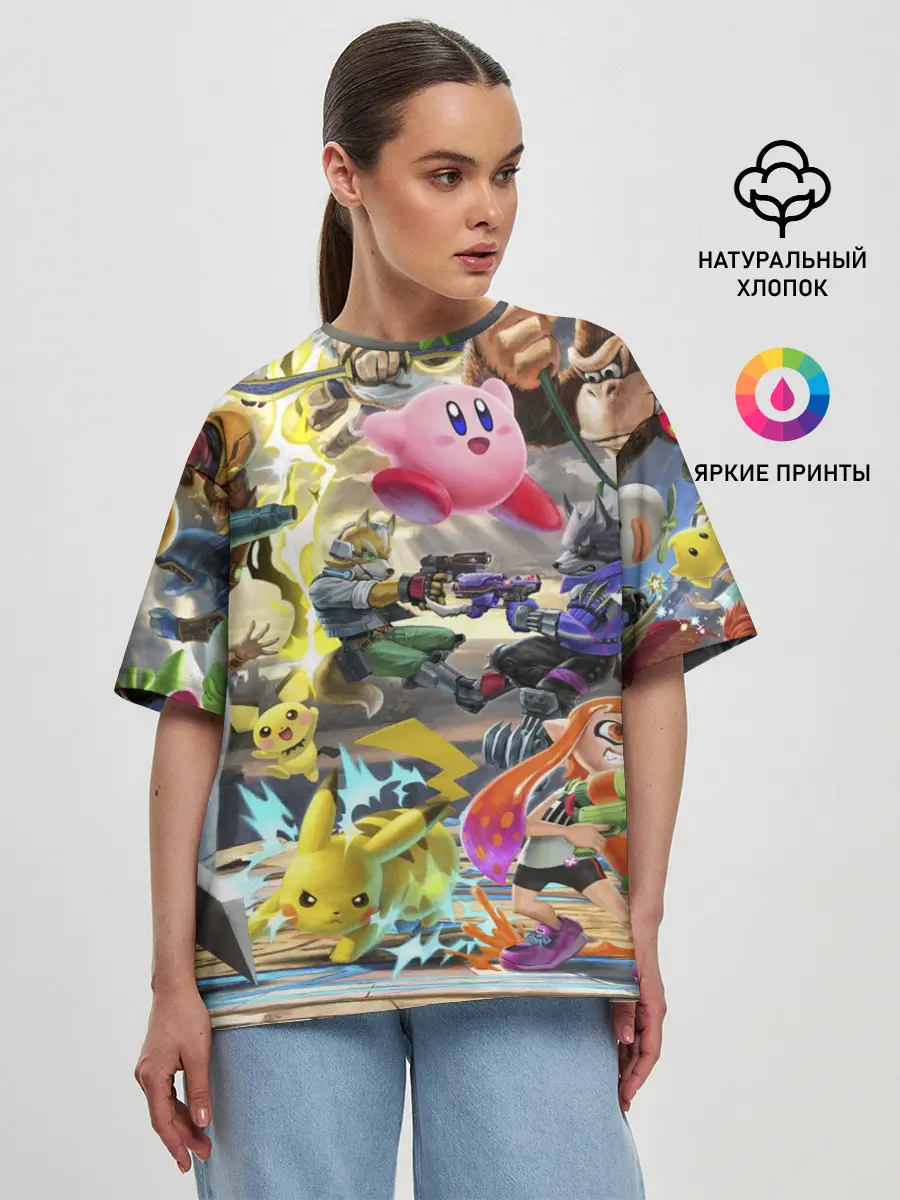 Женская футболка оверсайз / Super Smash World