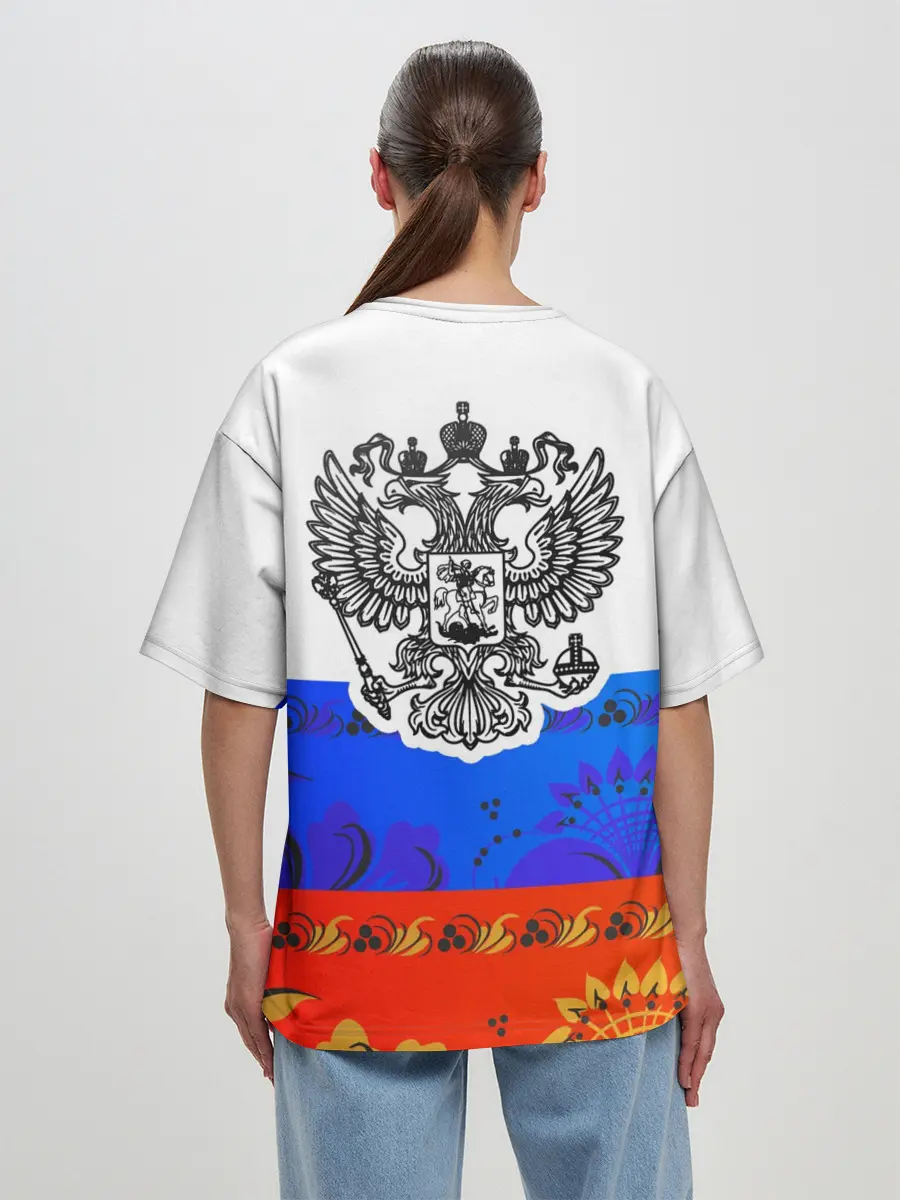 Женская футболка оверсайз / Russia 3