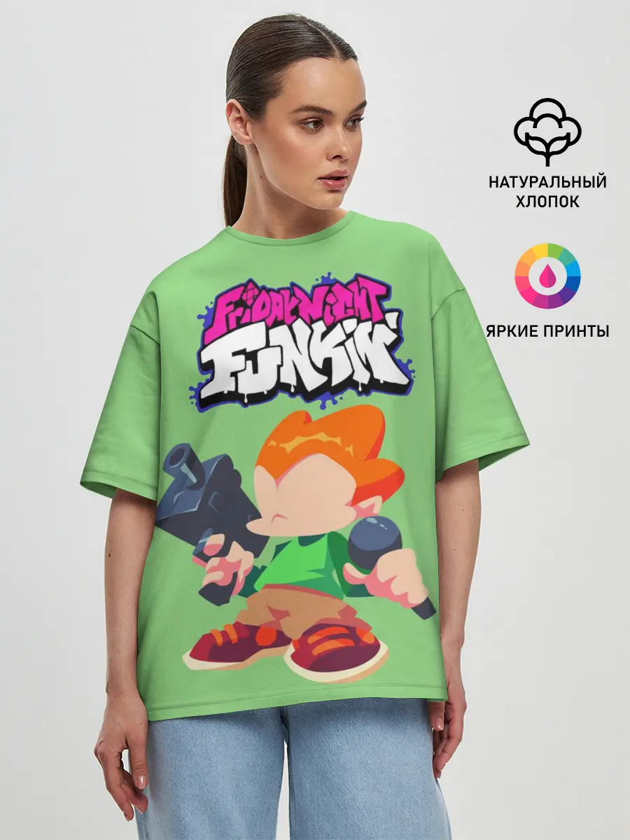 Женская футболка оверсайз / FNF Pico