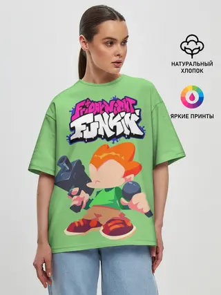 Женская футболка оверсайз / FNF Pico