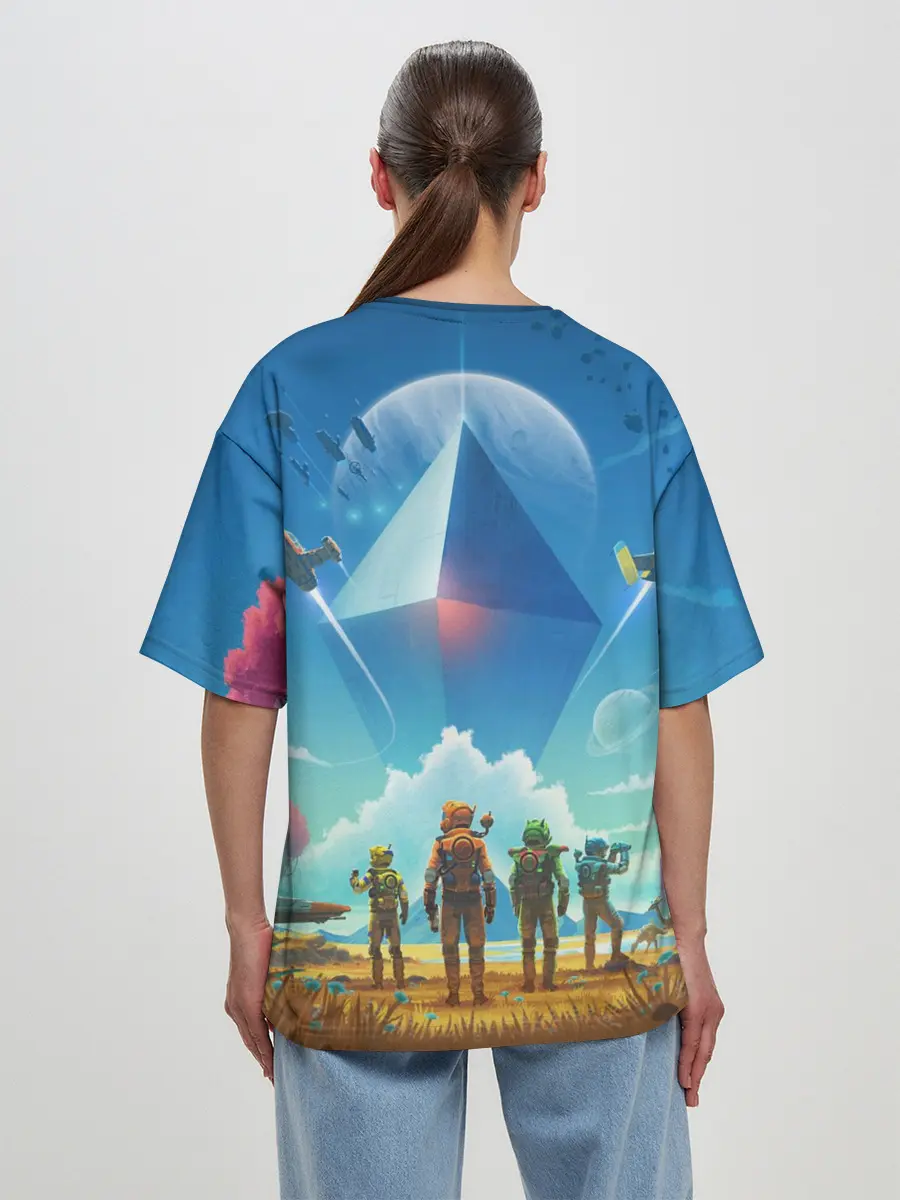 Женская футболка оверсайз / NMS: Начало