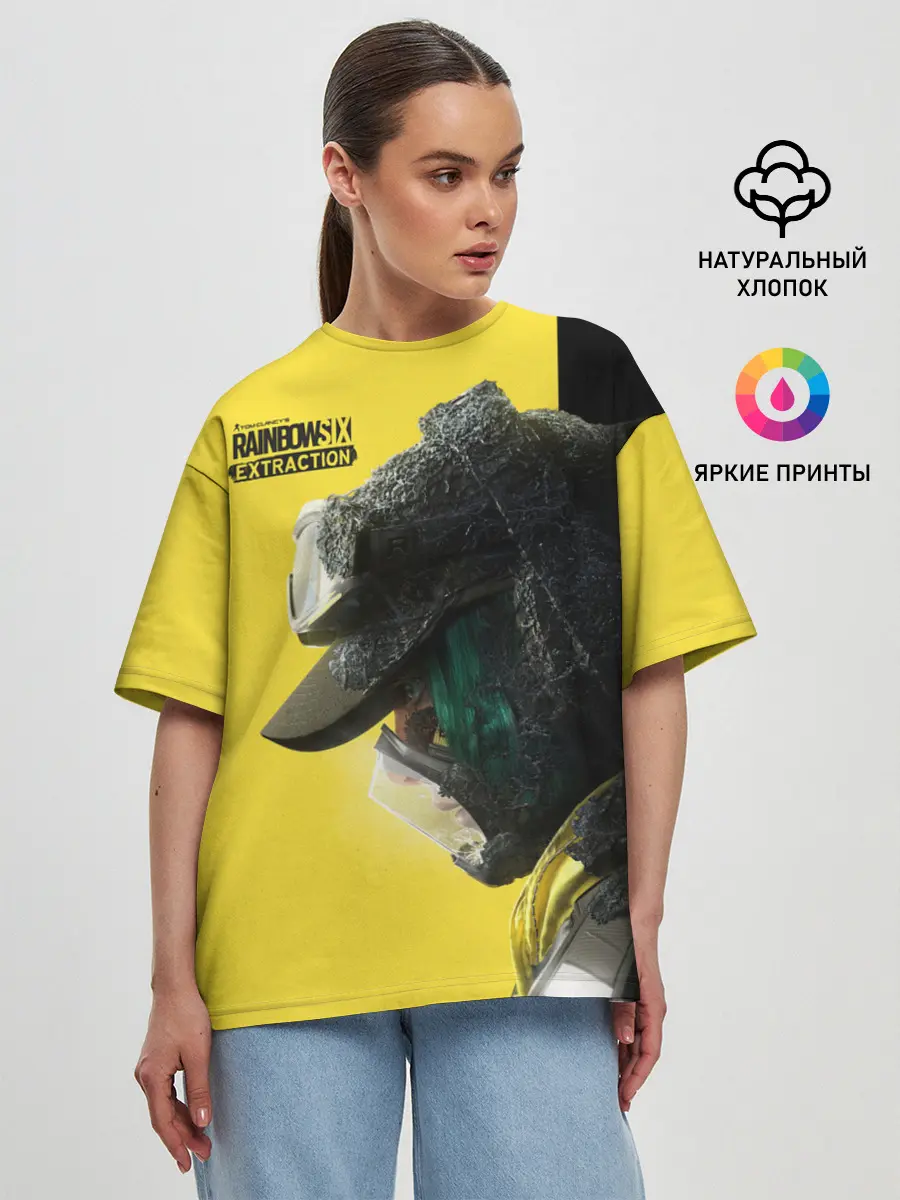 Женская футболка оверсайз / Rainbow Six Extraction / Радуга 6 Эвакуация