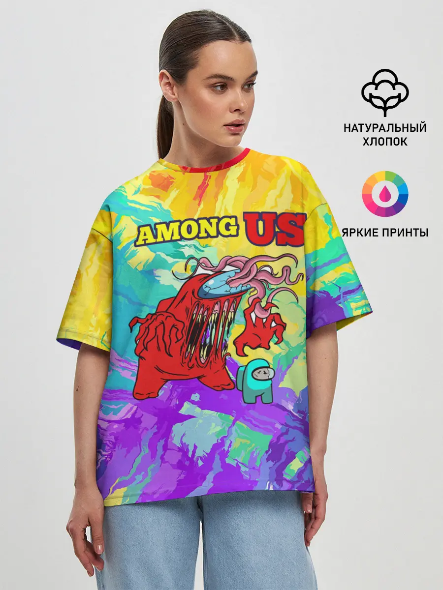 Женская футболка оверсайз / Among Us