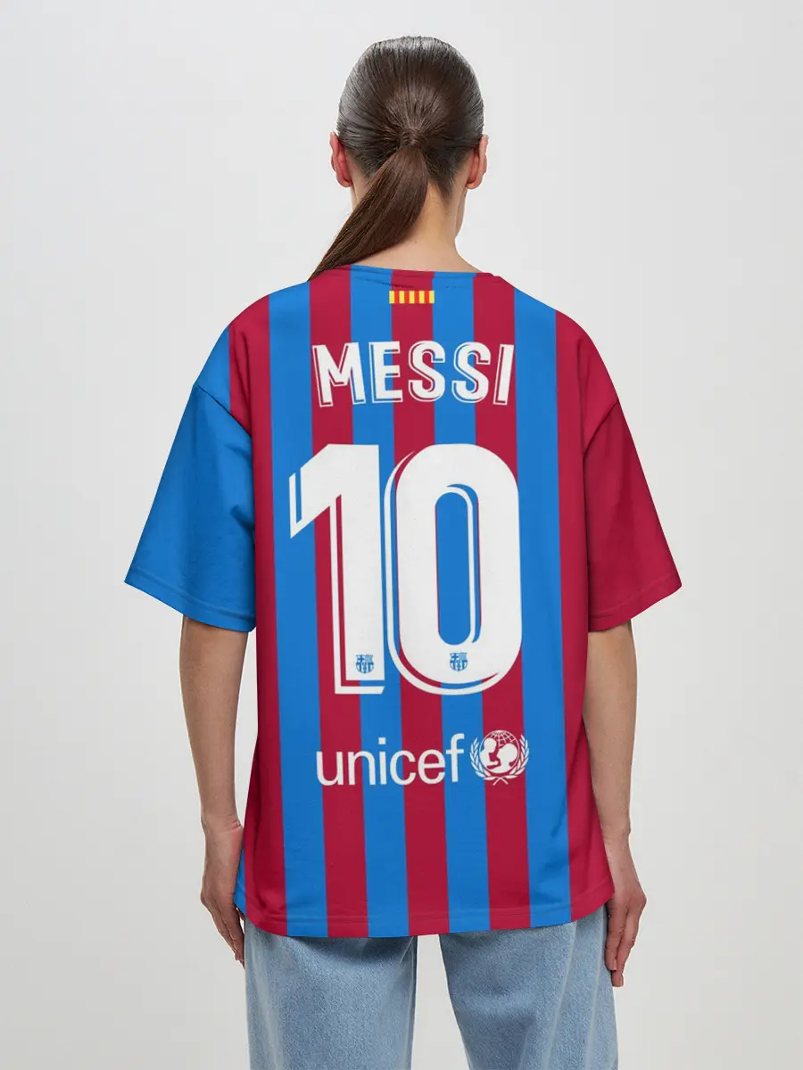 Женская футболка оверсайз / Месси Барселона 2021/2022