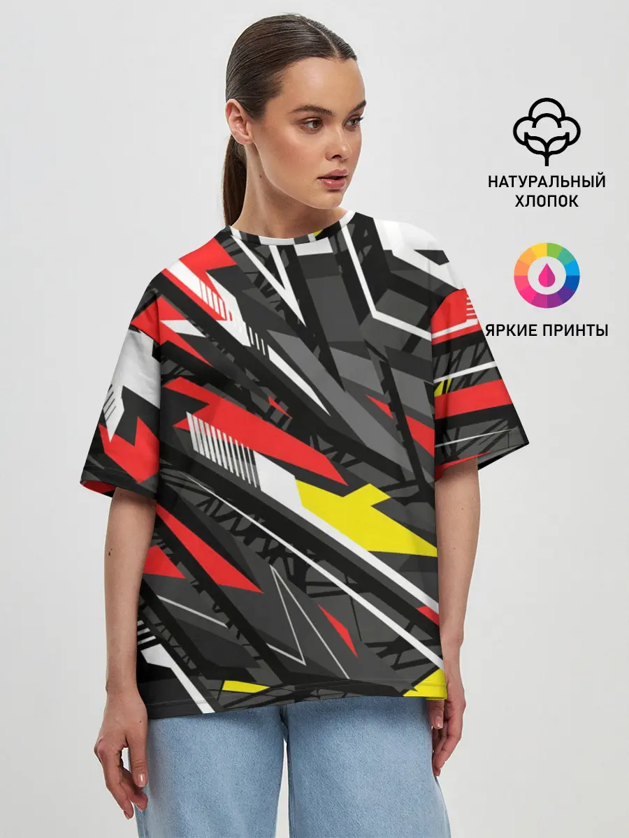 Женская футболка оверсайз / Фон. Абстракция.