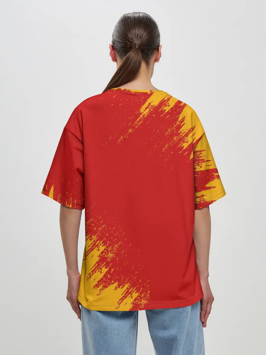 Женская футболка оверсайз / БЕРСЕРК маска и лого