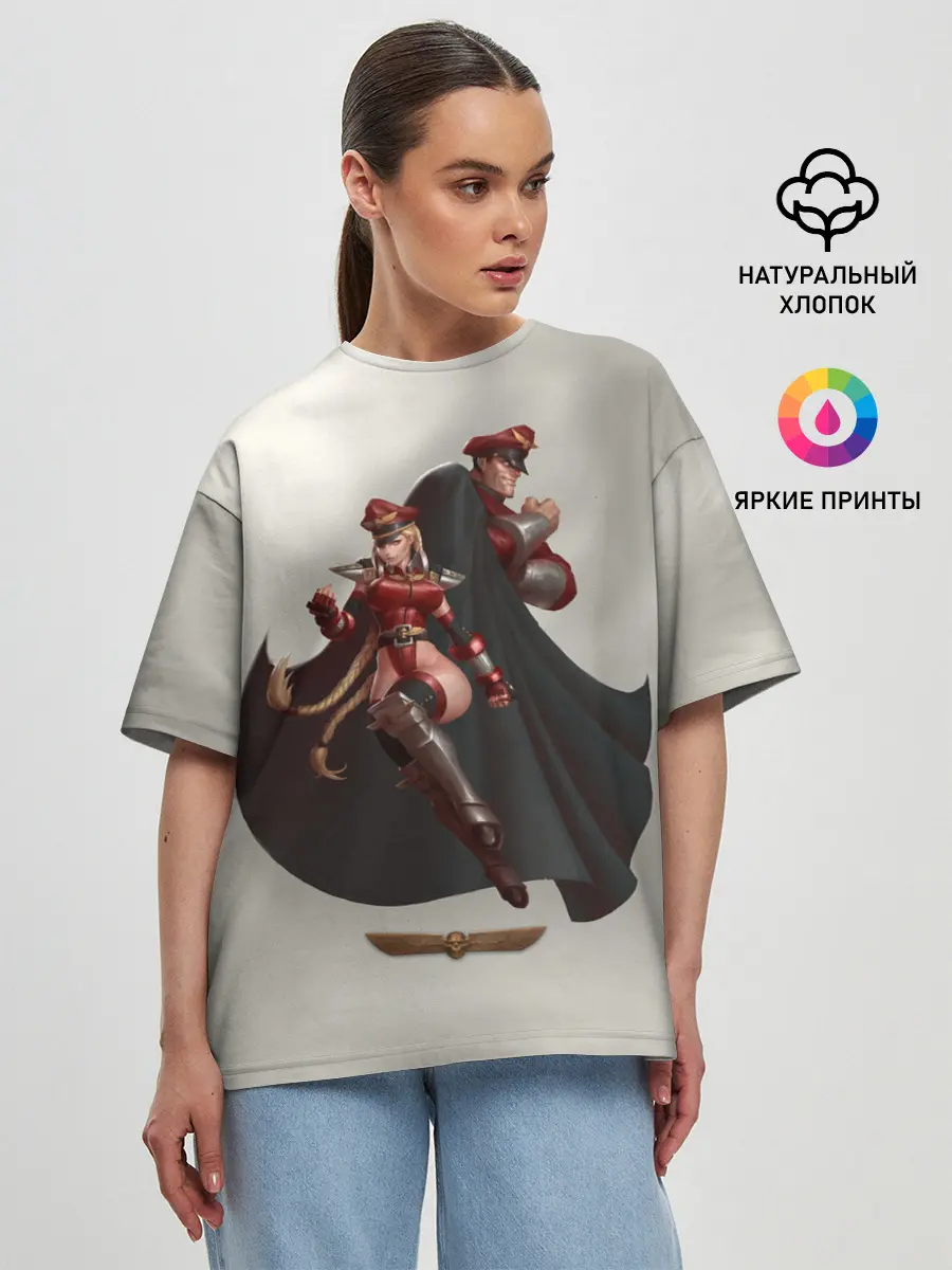 Женская футболка оверсайз / Team Bison