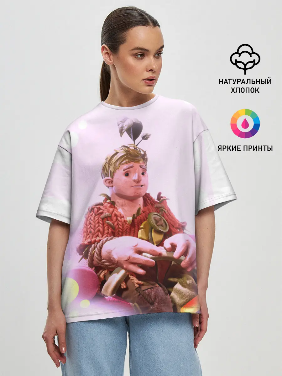 Женская футболка оверсайз / It takes two | Коди