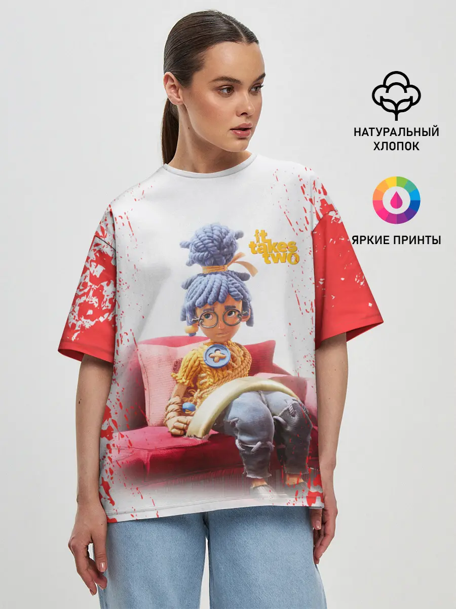 Женская футболка оверсайз / It takes two | Hazelight Studios