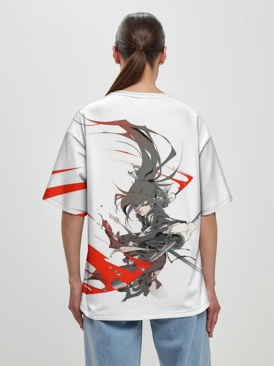 Женская футболка оверсайз / ХЯККИМАРУ И ДЕМОНЫ | ДОРОРО