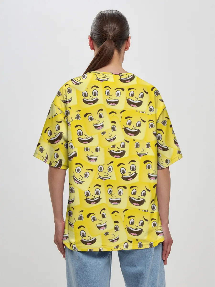 Женская футболка оверсайз / Позитив