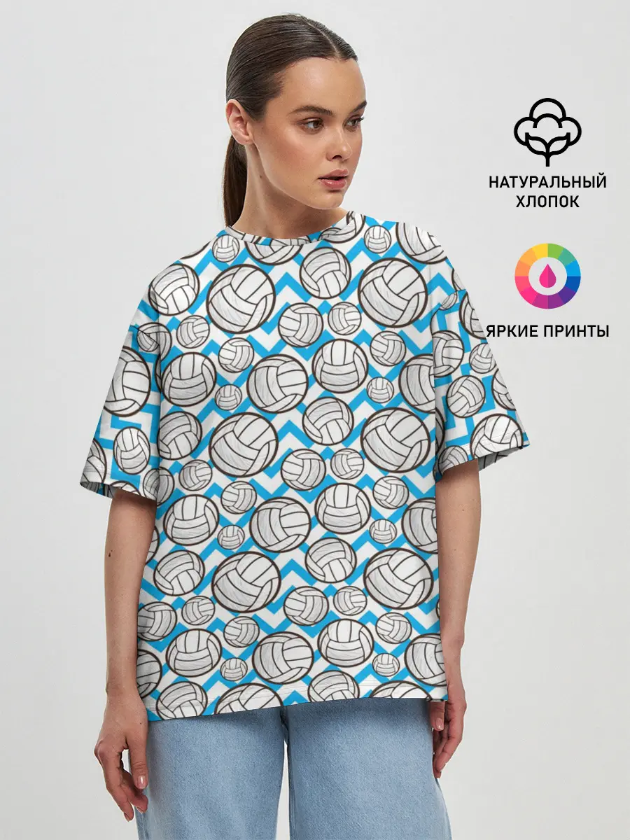 Женская футболка оверсайз / Волейбол