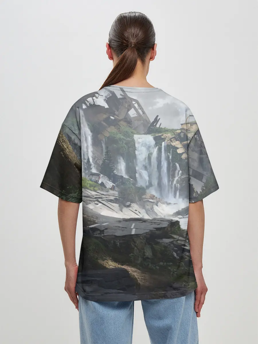 Женская футболка оверсайз / Элли и Дина