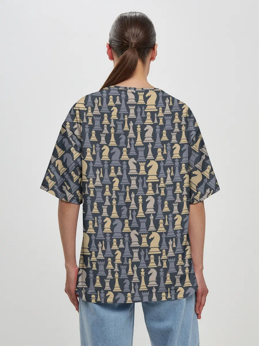 Женская футболка оверсайз / Шахматист