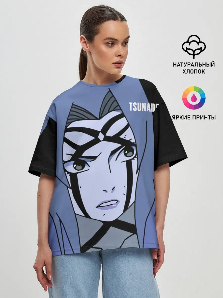 Женская футболка оверсайз / Цунаде