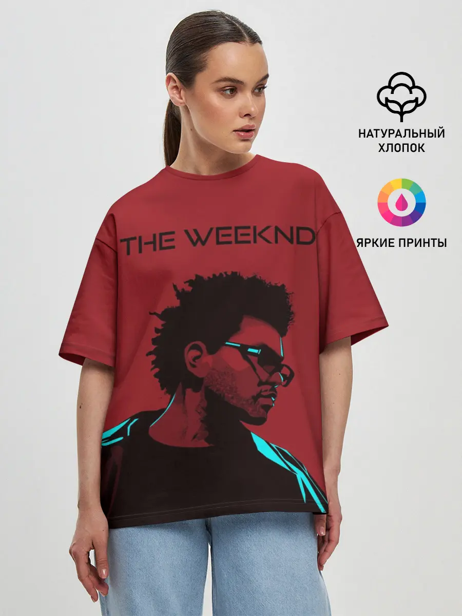 Женская футболка оверсайз / the weeknd