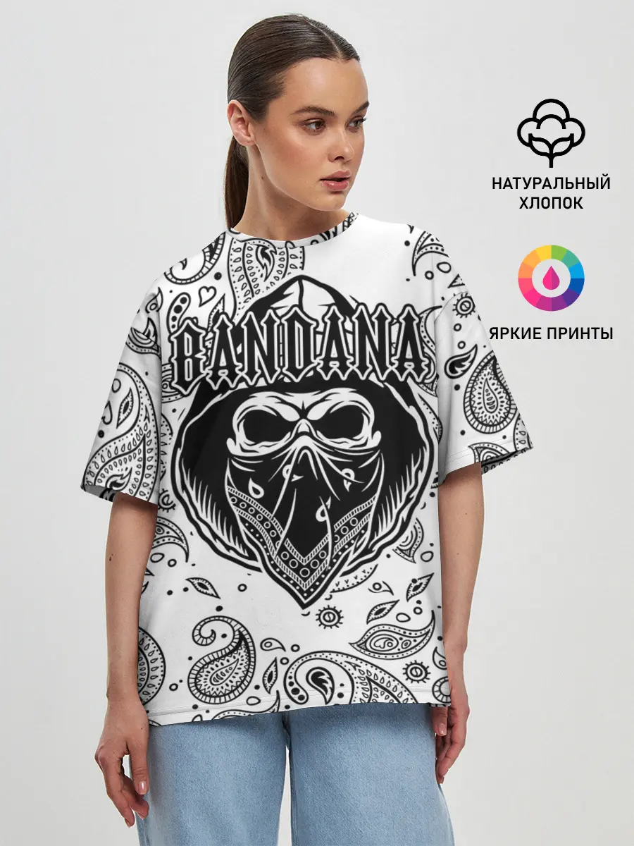Женская футболка оверсайз / BANDANA
