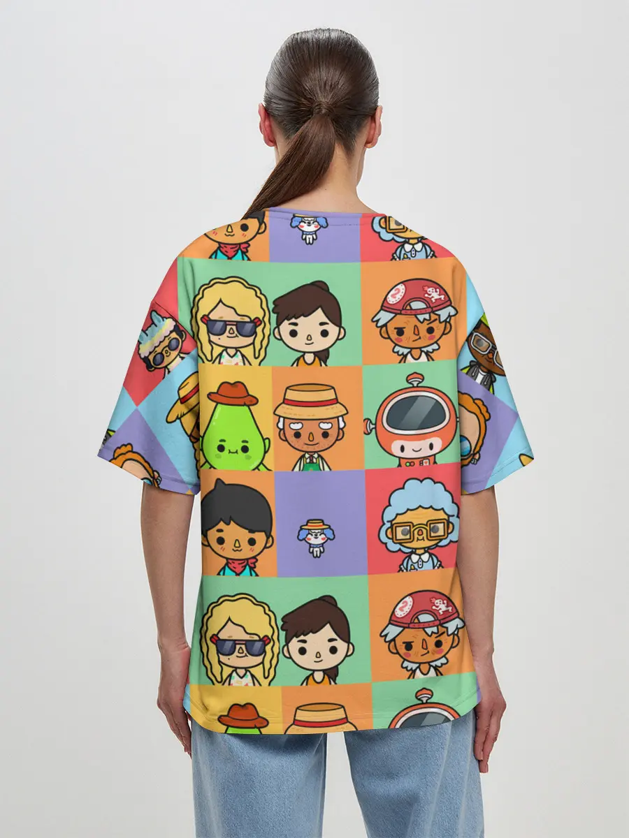 Женская футболка оверсайз / TOCA BOCA WORLD HERO